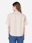 Regular Fit Shirt Neck Düz Kadın Bej Kısa Kol Gömlek Cl1068238 2