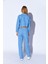 Mavi Crop Soft Dokulu Denim Yıpratma Detaylı Kadın Jean Gömlek | MKS169600-01 5