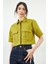Olive Crop Gabardin Ön Cep Detaylı Gömlek 3