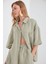 Müslin Kadın Oversize Gömlek | Olive MKS166965-01 1