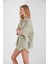 Müslin Kadın Oversize Gömlek | Olive MKS166965-01 2