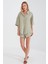 Müslin Kadın Oversize Gömlek | Olive MKS166965-01 3