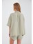 Müslin Kadın Oversize Gömlek | Olive MKS166965-01 5