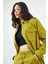 Olive Gabardin Ön Cep Detaylı Gömlek 2