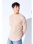 Bisiklet Yaka Jakarlı Dokulu Kumaş Slim Fit Basic Uzun Kol Erkek Tshirt | Taş MANW229954-1 1