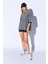 Eksitme Yıkamalı Soluk Efektli 3 Iplik Oversize Kadın Sweatshirt | Antrasit MKW269360-01 3