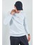 Bisiklet Yaka Basic Minimal Baskılı Sweat Kar Melanj 2