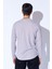 Bisiklet Yaka Jakarlı Dokulu Kumaş Slim Fit Basic Uzun Kol Erkek Tshirt | Gri MANW229956-1 5
