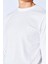 Bisiklet Yaka Jakarlı Dokulu Kumaş Slim Fit Basic Uzun Kol Erkek Tshirt | Kırık Beyaz MANW229956-1 4