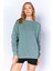 Eskitme/soluk Efektli Basic Kalıp L Örme Sweatshirt | Petrol MKW278852-01 1