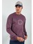 Baskılı Basic Sweat Mürdüm 2
