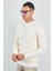 Bisiklet Yaka Basic Minimal Baskılı Sweat Ekru 2
