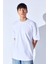 Beyaz Kalın Gramajlı Soft Dokulu Fırçalı Yüksek Baskılı Oversize Erkek Tshirt | MNN211049-01 1