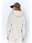 Eskitme Soluk Efektli Regular Normal Kalıp Kapüşonlu Kanguru Cepli Örme Sweatshirt Taş 5