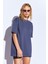 Antrasit Kalın Soft Dokulu Enjeksiyon Minimal Baskı Detaylı Oversize %100 Pamuk Unisex T-Shirt 4