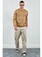 Bisiklet Yaka Basic Minimal Baskılı Sweat Toprak 2