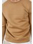 Bisiklet Yaka Basic Minimal Baskılı Sweat Toprak 4