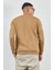 Bisiklet Yaka Basic Minimal Baskılı Sweat Toprak 5