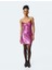 Kalp Yaka Kolsuz Pullu Payetli Mini Bodycon Elbise 1
