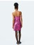 Kalp Yaka Kolsuz Pullu Payetli Mini Bodycon Elbise 4