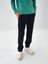 Erkek Lacivert Pamuk Dokulu Regular Fit Sweat Pantolon 1