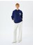 Arkası Baskılı Kapüşonlu Oversize Kolej Sweatshirt 2