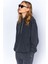 Eskitme Soluk Efektli Regular Normal Kalıp Kapşonlu Kanguru Cepli Örme Sweatshirt Antrasit 3