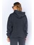 Eskitme Soluk Efektli Regular Normal Kalıp Kapşonlu Kanguru Cepli Örme Sweatshirt Antrasit 5