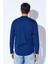 Bisiklet Yaka Jakarlı Dokulu Kumaş Slim Fit Basic Uzun Kol Erkek Tshirt | Indigo MANW229954-1 5