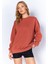 Eskitme/soluk Efektli Basic Kalıp L Örme Sweatshirt | Kiremit MKW278852-01 1