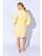 %100 Organik Pamuk Müslin Yıkamalı Sabahlık Kimono Sarı | MKW359976-01 5