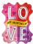 Valentine Love Color Block Folyo Balon 29" 1