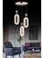 LED Alfa 3'li Gold 3 Renk Ledli Kristal Taşlı Modern LED Avize 3