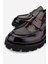 Erkek Hakiki Deri Bordo Loafer Ayakkabı 381 20228 Erk Ayk SK24-25 Bordo Acma 3