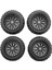 4 Adet Rc Buggy Tekerlekler ve Lastikler, Altıgen 17MM Jantlar 1/8 Ölçekli (Yurt Dışından) 1