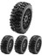 4 Adet Rc Buggy Tekerlekler ve Lastikler, Altıgen 17MM Jantlar 1/8 Ölçekli (Yurt Dışından) 2
