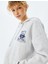 Kanguru Cepli Kapüşonlu Arkası Baskılı Oversize Sweatshirt 2