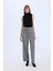 Wide Leg Yüksek Bel Geniş Düz Paça Pensli Flanel Pantolon E6115AX24WN 1