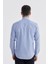 Mavi Slim Fit Desenli Cepsiz Erkek Gömlek 4