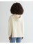 Kadın Krem Oversize Fit Kapüşonlu Logolu Sweatshirt 42524330T.130 2
