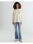 Kadın Krem Oversize Fit Kapüşonlu Logolu Sweatshirt 42524330T.130 3