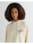Kadın Krem Oversize Fit Kapüşonlu Logolu Sweatshirt 42524330T.130 4
