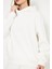 Kadın Kapüşonlu Sweatshirt Ekru 2