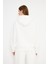 Kadın Kapüşonlu Sweatshirt Ekru 5