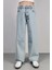Kız Çocuk Yüksek Bel Cotton Palazzo Jean Pantolon 3