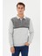 Kadife Selanik Parça Desenli Polo Yaka Sweatshirt- Ks-1670 1