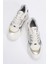 Duja Beyaz Gümüş Multi Fileli Kadın Kalın Taban Spor Sneakers 2