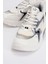 Duja Beyaz Gümüş Multi Fileli Kadın Kalın Taban Spor Sneakers 3