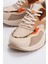 Crown Bej Taba Bağcıklı Kadın Kalın Taban Spor Sneakers 3