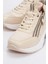 Oude Ekru Kadın Fermuarlı Kalın Taban Spor Sneakers 3